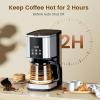 image10Cup Drip Coffee Maker 24Hour Programmable Touch Screen 2 Strength Levels Reusable Filter 55oz Black