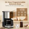 image10Cup Drip Coffee Maker 24Hour Programmable Touch Screen 2 Strength Levels Reusable Filter 55oz Black