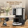 image10Cup Drip Coffee Maker 24Hour Programmable Touch Screen 2 Strength Levels Reusable Filter 55oz Black