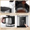 image10Cup Drip Coffee Maker 24Hour Programmable Touch Screen 2 Strength Levels Reusable Filter 55oz Black