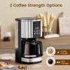 image10Cup Drip Coffee Maker 24Hour Programmable Touch Screen 2 Strength Levels Reusable Filter 55oz Black