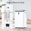 image12000 BTU Portable Air Conditioners Portable AC Unit for Room Cools up to 550 sqft 3in1 Free Standing Cooling AC Unit with Fan ampamp Dehumidifier Sleep Mode24H Timer Automatic LouverWhite