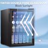 image17 Cuft Beverage Refrigerator Cooler 68 Can Mini Fridge Glass Door with Adjustable Shelves Digital Temperature Display Freestanding Small Drink Fridge for Home Office or BarBlack26 Cuft