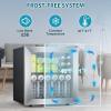 image17 Cuft Beverage Refrigerator Cooler 68 Can Mini Fridge Glass Door with Adjustable Shelves Digital Temperature Display Freestanding Small Drink Fridge for Home Office or BarBlack13 Cuft
