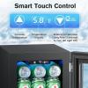 image17 Cuft Beverage Refrigerator Cooler 68 Can Mini Fridge Glass Door with Adjustable Shelves Digital Temperature Display Freestanding Small Drink Fridge for Home Office or BarBlack06 Cuft