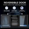 image17 Cuft Beverage Refrigerator Cooler 68 Can Mini Fridge Glass Door with Adjustable Shelves Digital Temperature Display Freestanding Small Drink Fridge for Home Office or BarBlack17 CUFT