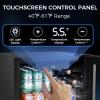 image17 Cuft Beverage Refrigerator Cooler 68 Can Mini Fridge Glass Door with Adjustable Shelves Digital Temperature Display Freestanding Small Drink Fridge for Home Office or BarBlack17 CUFT