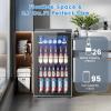 image28 Bottle15 Inches Wine Fridge Refrigerator for Red White Champagne Beer Temperature Range 41F68F Freestanding Builtin Dual Zone28 Silver27 CUFT
