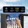 image28 Bottle15 Inches Wine Fridge Refrigerator for Red White Champagne Beer Temperature Range 41F68F Freestanding Builtin Dual Zone28 Silver27 CUFT