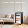 image28 Bottle15 Inches Wine Fridge Refrigerator for Red White Champagne Beer Temperature Range 41F68F Freestanding Builtin Dual Zone28 Silver32 CUFT