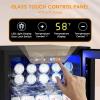 image28 Bottle15 Inches Wine Fridge Refrigerator for Red White Champagne Beer Temperature Range 41F68F Freestanding Builtin Dual Zone28 Silver32 Cuft