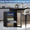 image28 Bottle15 Inches Wine Fridge Refrigerator for Red White Champagne Beer Temperature Range 41F68F Freestanding Builtin Dual Zone28 Silver32 Cuft