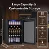 image28 Bottle15 Inches Wine Fridge Refrigerator for Red White Champagne Beer Temperature Range 41F68F Freestanding Builtin Dual Zone28 Silver44 CUFT