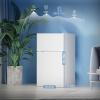 image31 CuFt Small Fridge with Freezer Compact Refrigerator with 2 Doors Mini Fridge with Adjustable Removable Glass Shelves for Bedroom Dorm Office or ApartmentGreyWhite