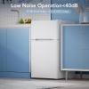 image31 CuFt Small Fridge with Freezer Compact Refrigerator with 2 Doors Mini Fridge with Adjustable Removable Glass Shelves for Bedroom Dorm Office or ApartmentGreyWhite