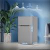 image31 CuFt Small Fridge with Freezer Compact Refrigerator with 2 Doors Mini Fridge with Adjustable Removable Glass Shelves for Bedroom Dorm Office or ApartmentGreyGrey