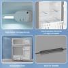 image31 CuFt Small Fridge with Freezer Compact Refrigerator with 2 Doors Mini Fridge with Adjustable Removable Glass Shelves for Bedroom Dorm Office or ApartmentGreyGrey