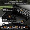 image4Burner Gas BBQ Grill with Side Burner PorcelainEnameled Cast Iron Grates Baking Pan 42000 BTU Stainless Steel Propane Grill for Outdoor Cooking and Patio Barbecues4Burner Grills