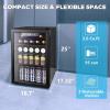 image50 Cans Beverage Refrigerator Cooler 13 Cuft Mini Fridge Countertop Drink Cooler with Glass Door for Beer SodaWine Adjustable Digital Temperature Control for Home Dorm Bar BlackBlack