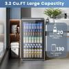 image50 Cans Beverage Refrigerator Cooler 13 Cuft Mini Fridge Countertop Drink Cooler with Glass Door for Beer SodaWine Adjustable Digital Temperature Control for Home Dorm Bar BlackBlack
