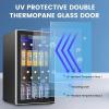 image50 Cans Beverage Refrigerator Cooler 13 Cuft Mini Fridge Countertop Drink Cooler with Glass Door for Beer SodaWine Adjustable Digital Temperature Control for Home Dorm Bar BlackBlack
