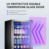 image50 Cans Beverage Refrigerator Cooler 13 Cuft Mini Fridge Countertop Drink Cooler with Glass Door for Beer SodaWine Adjustable Digital Temperature Control for Home Dorm Bar BlackSilver