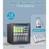 image50 Cans Beverage Refrigerator Cooler 13 Cuft Mini Fridge Countertop Drink Cooler with Glass Door for Beer SodaWine Adjustable Digital Temperature Control for Home Dorm Bar BlackBlack