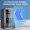 image50 Cans Beverage Refrigerator Cooler 13 Cuft Mini Fridge Countertop Drink Cooler with Glass Door for Beer SodaWine Adjustable Digital Temperature Control for Home Dorm Bar BlackSilver