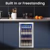 image50 Cans Beverage Refrigerator Cooler 13 Cuft Mini Fridge Countertop Drink Cooler with Glass Door for Beer SodaWine Adjustable Digital Temperature Control for Home Dorm Bar BlackSilver