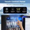 image50 Cans Beverage Refrigerator Cooler 13 Cuft Mini Fridge Countertop Drink Cooler with Glass Door for Beer SodaWine Adjustable Digital Temperature Control for Home Dorm Bar BlackBlack