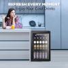 image50 Cans Beverage Refrigerator Cooler 13 Cuft Mini Fridge Countertop Drink Cooler with Glass Door for Beer SodaWine Adjustable Digital Temperature Control for Home Dorm Bar BlackBlack