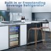 image50 Cans Beverage Refrigerator Cooler 13 Cuft Mini Fridge Countertop Drink Cooler with Glass Door for Beer SodaWine Adjustable Digital Temperature Control for Home Dorm Bar BlackBlack