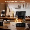 image5Cup Drip Coffee Maker with 24H Programmable Timer Delay Brew Keep Warm Plate 25oz Water Reservoir AutoShut Reusable filter Overheatprotection Ideal for HomeOfficeOutsideBlackMechanical