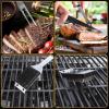 imageBBQ Grilling Accessories 16Inch Stainless Steel BBQ Grill Tools Set for Men Heavy Duty Grilling Accessories Kit for Camping Kitchen Extra Thick Barbecue Utensil6 PCS
