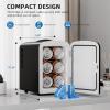 imageCompact Refrigerator Portable Mini Fridge Skin Care 4L Capacity6 Cans for Bedroom Car Office ampamp Dorm Small Cooler for Cosmetics Beverage and Food BlackBlack