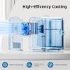 imageCompact Refrigerator Portable Mini Fridge Skin Care 4L Capacity6 Cans for Bedroom Car Office ampamp Dorm Small Cooler for Cosmetics Beverage and Food BlackWhite
