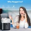 imageCountertop Nugget Ice Maker Pro  34lbs24H SelfCleaning Pellet Ice Machine with Soft Chewable Ice OneTouch Operation for Home Kitchen OfficeParty BlackBlack