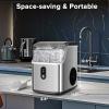 imageCountertop Nugget Ice Maker Pro  34lbs24H SelfCleaning Pellet Ice Machine with Soft Chewable Ice OneTouch Operation for Home Kitchen OfficeParty BlackSilver