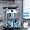 imageCountertop Nugget Ice Maker Pro  34lbs24H SelfCleaning Pellet Ice Machine with Soft Chewable Ice OneTouch Operation for Home Kitchen OfficeParty BlackSilver