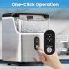 imageCountertop Nugget Ice Maker Pro  34lbs24H SelfCleaning Pellet Ice Machine with Soft Chewable Ice OneTouch Operation for Home Kitchen OfficeParty BlackSilver