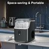imageCountertop Nugget Ice Maker Pro  34lbs24H SelfCleaning Pellet Ice Machine with Soft Chewable Ice OneTouch Operation for Home Kitchen OfficeParty BlackBlack