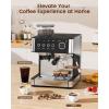 imageEspresso Machine with Grinder 20 Bar Expresso Coffee Machines with Milk Frother Steam Wand Professional Espresso Maker with Removable Water Tank Cappuccino ampamp Latte Machine for HomeBlack  Stainless Steel