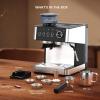 imageEspresso Machine with Grinder 20 Bar Expresso Coffee Machines with Milk Frother Steam Wand Professional Espresso Maker with Removable Water Tank Cappuccino ampamp Latte Machine for HomeDeep Black