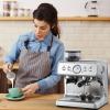 imageEspresso Machine with Grinder Stainless Steel 20 Bar SemiAutomatic Expresso Coffee Machines Featuring a Milk Frother Steam Wand Removable Water Tank for Latte Macchiato Cappuccino