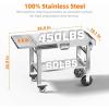 imageFood Grade 304 Stainless Steel BBQ Grill Table fits Tabletop Griddle Outdoor Grill Table with 4 Foldable Legs Portable Grill Stand for RV Camping TailgatingFit 22 Griddle