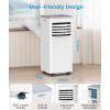 imagePortable Air Conditioner 10000 BTU Cools Up to 450 Sq Ft 3in1 Modes Portable AC Unit Remote Control LED Display Auto Shutoff AC with Window Kits for Bedroom Home Office White10000 BTU with Auto Shutoff
