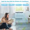 imageWindow Air Conditioner 12000 BTU Window AC Unit Cooling Room 500sqft Dehumidifier Mode and 3 Fan Speed 24H Timer Saddle Mount Quiet Operation White12 000 BTU