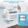 imageWindow Air Conditioner 12000 BTU Window AC Unit Cooling Room 500sqft Dehumidifier Mode and 3 Fan Speed 24H Timer Saddle Mount Quiet Operation White12 000 BTU