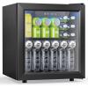 image50 Cans Beverage Refrigerator Cooler 13 Cuft Mini Fridge Countertop Drink Cooler with Glass Door for Beer SodaWine Adjustable Digital Temperature Control for Home Dorm Bar BlackBlack