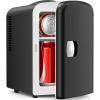 imageCompact Refrigerator Portable Mini Fridge Skin Care 4L Capacity6 Cans for Bedroom Car Office ampamp Dorm Small Cooler for Cosmetics Beverage and Food BlackBlack